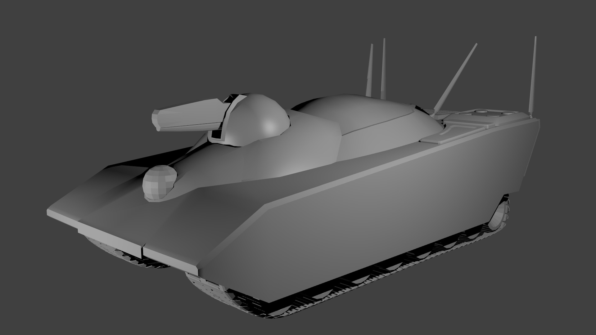I had my choice between this tank and the Imperial Panzer IV from the same series, but I thought this weird shape would have been more interesting to try to explore, and it has certainly taught me a few things.
				